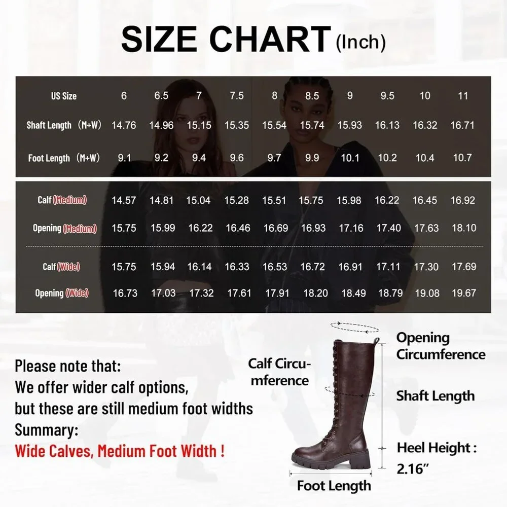 Women's Whisky 953 Chunky Platform Heel Lace Gothic Knee High Combat Boots